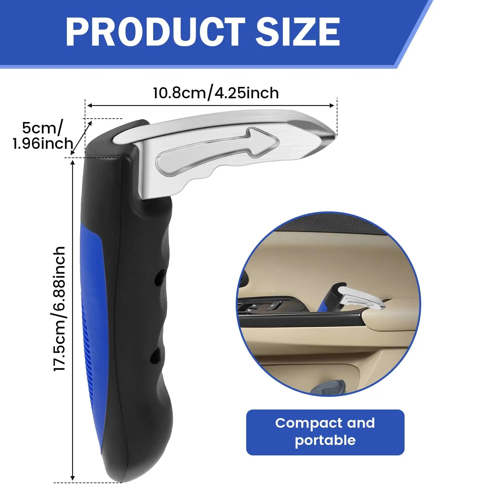 Hot 2 in 1 Car Door Assist Handle Multifunction Vehicle Support Cane Grab Handles Window Breaker Portable Automotive Car Handle