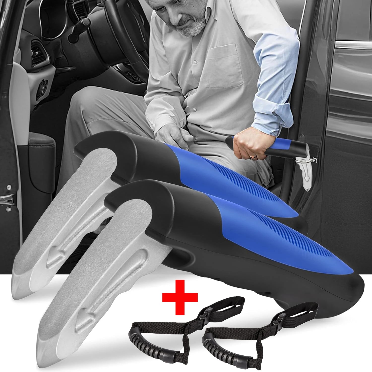Hot 2 in 1 Car Door Assist Handle Multifunction Vehicle Support Cane Grab Handles Window Breaker Portable Automotive Car Handle